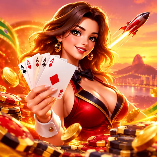 Mesa de poker ao vivo com dealer distribuindo cartas comunitárias